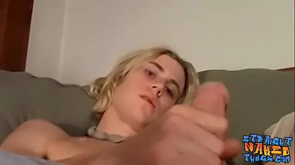 HD Striking long haired blond works on his rock solid cock memandu Filem