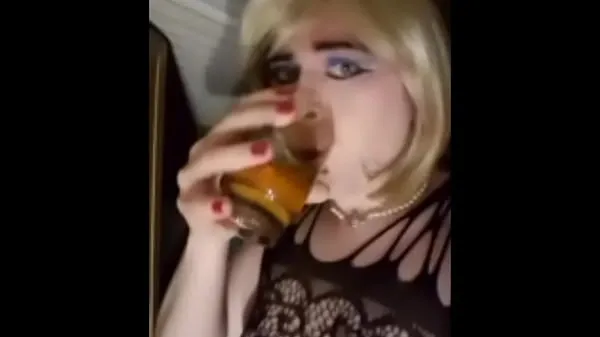 Filmy z jednotky HD Sissy Luce drinks her own piss for her new Mistress Miss SSP dumb sissy loser permanently exposed whore