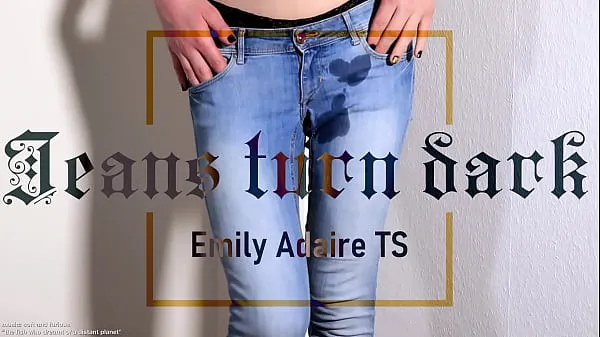 HD Trailer: jeans turn dark - TS pisses in her pants - jeans wetting - Emily Adaire trans german soaking wet casual skinny 드라이브 영화