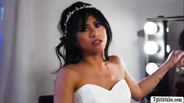 HD Asian bride comforted by her shemale bestfriend because her groom did not show that,busty TS licks and fucks her wet pussy so hard-drev film