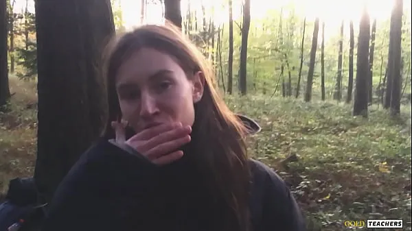 HD Russian girl gives a blowjob in a German forest (family homemade porn drive Movies
