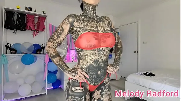 HD Sheer Black and Red Skimpy Micro Bikini try on Melody Radford Filmleri Sürdürün