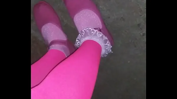 HD Pink frilly socks pink flats and pink pantyhose schijf Films